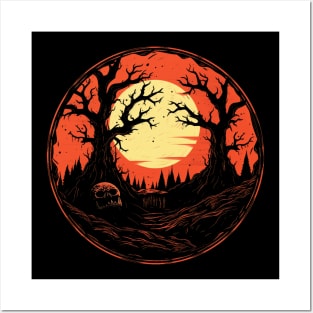 Spooky Halloween - Haunted Forest - Eerie Art Posters and Art